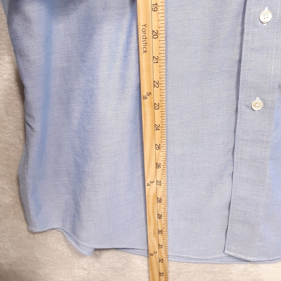 Brooks Brothers 346 Mens Duo Tone Short Sleeve Button Shirt Sz.Large/Light Blue - Picture 7 of 8
